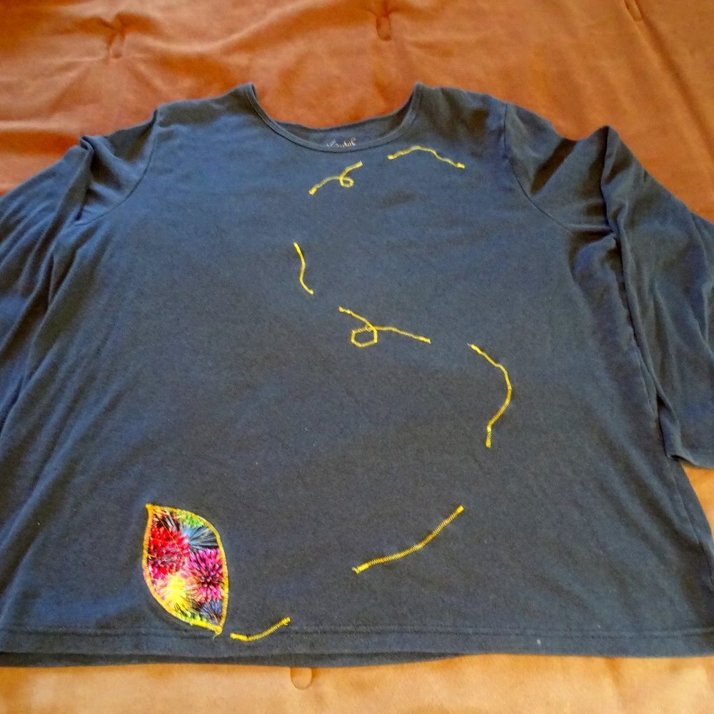 3X Gloria Vanderbilt casuals navy blue long sleeve